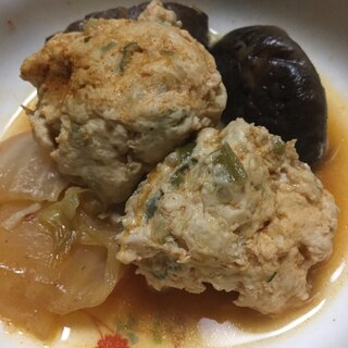 醤油麹入り鶏団子のキムチ煮